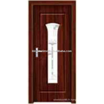 Prix concurrentiel MDF porte PVC porte avec verre JKD-M661 de Chine Top 10 marque